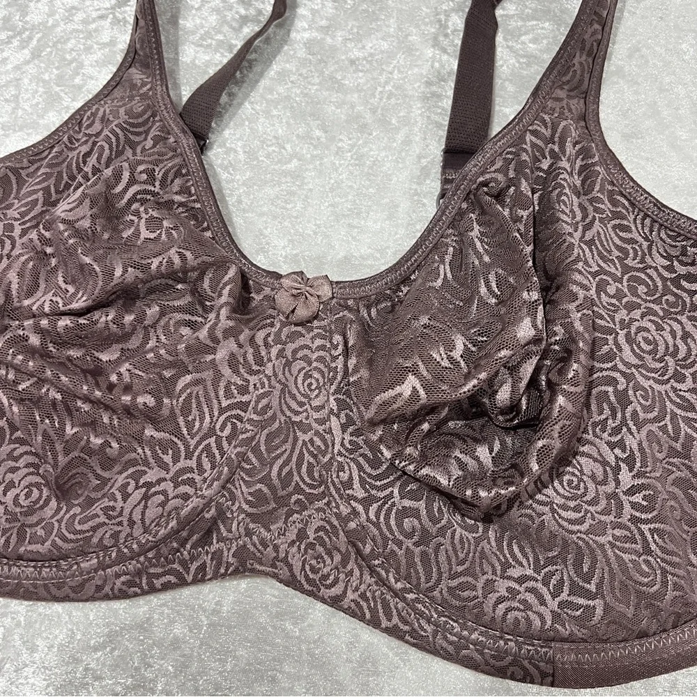 Breezies Wild Rose Seamless Underwire Support Bra -Core Brown Size 46DDD - Picture 6 of 11